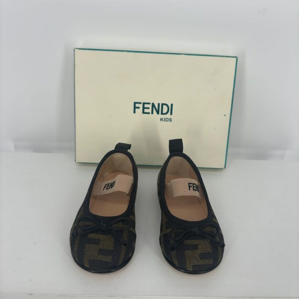 Fendi Logo Mary Jane Flats